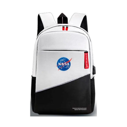 Mochila para Portátil NASA NASA-BAG05-WK Negro-Blanco 15,6"