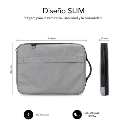 Maletín para Portátil Subblim SUB-LS-2AS0101 Gris 15,6"