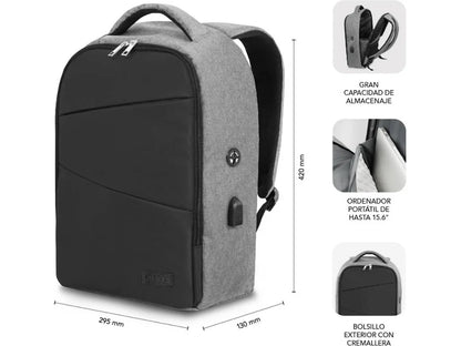 Mochila para Portátil Subblim SUBBP3SA1100 Negro 16"