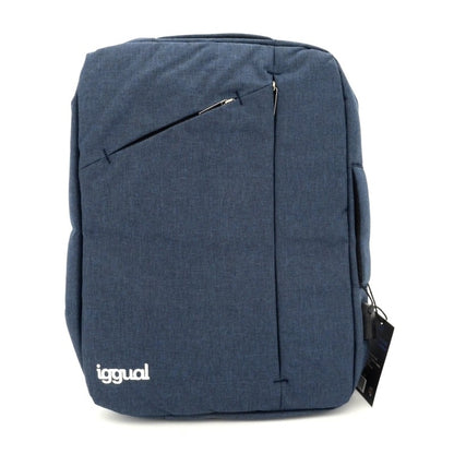 Mochila para Portátil iggual IGG317051 Impermeable Antirrobo Azul 15,6"