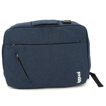 Mochila para Portátil iggual IGG317051 Impermeable Antirrobo Azul 15,6"