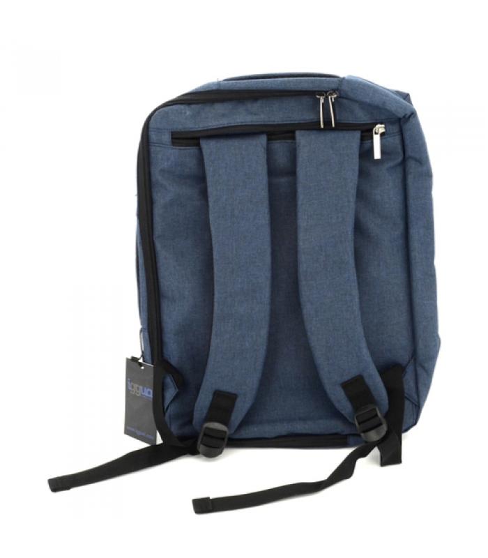 Mochila para Portátil iggual IGG317051 Impermeable Antirrobo Azul 15,6"