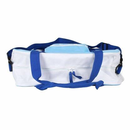 2 Bolsas de Deporte con Portazapatos LongFit Care Azul/Blanco (2 Unidades)